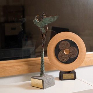 Closeup of Ex Ordo awards