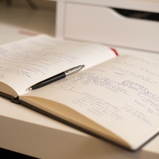 Closeup of notebook